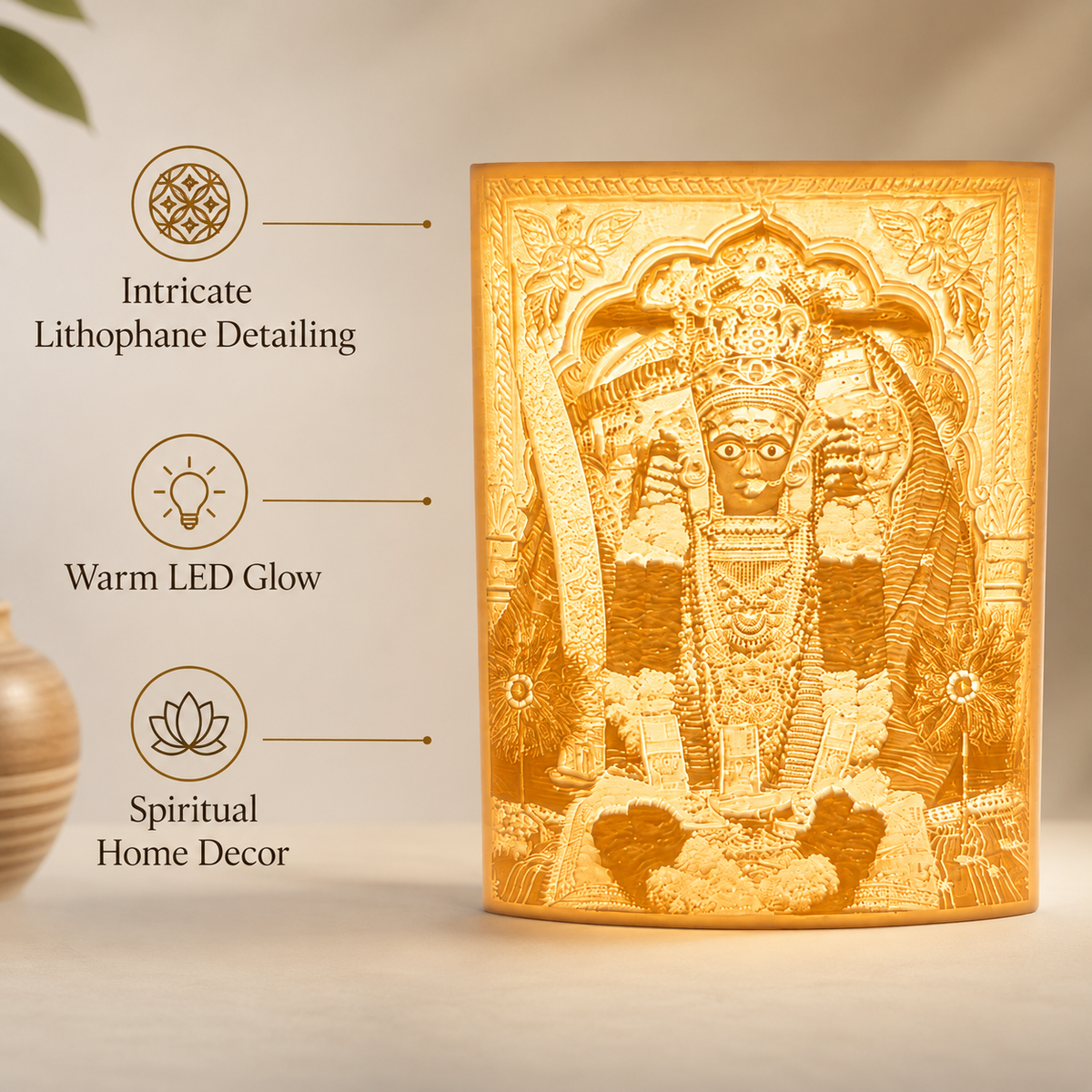 Mata Ashapura Premium Lithophane Lamp - Spiritual Decor