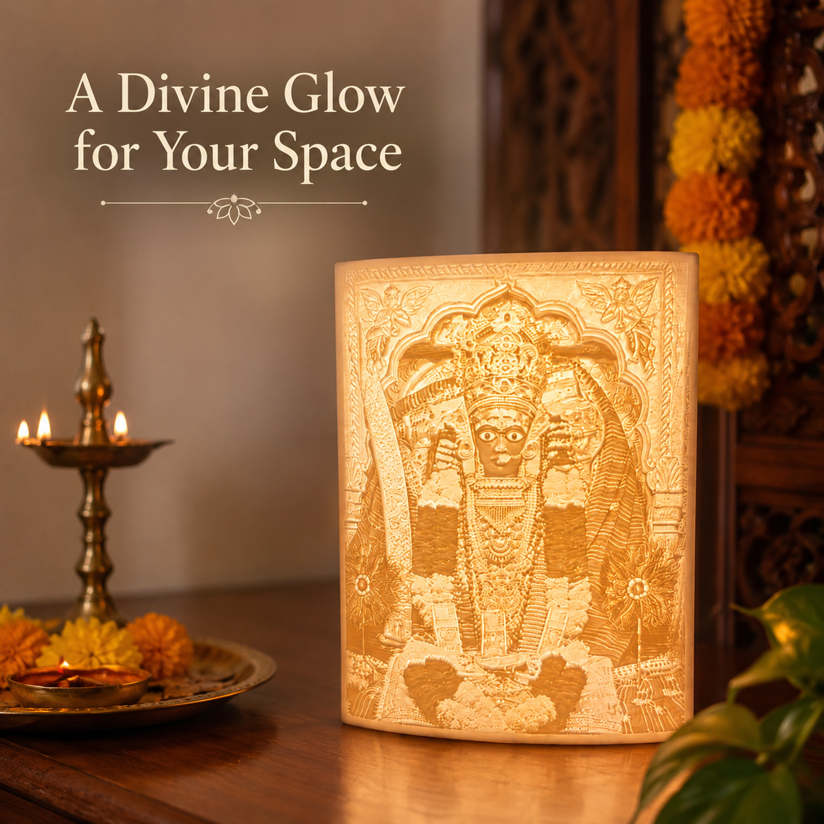 Mata Ashapura Premium Lithophane Lamp - Spiritual Decor