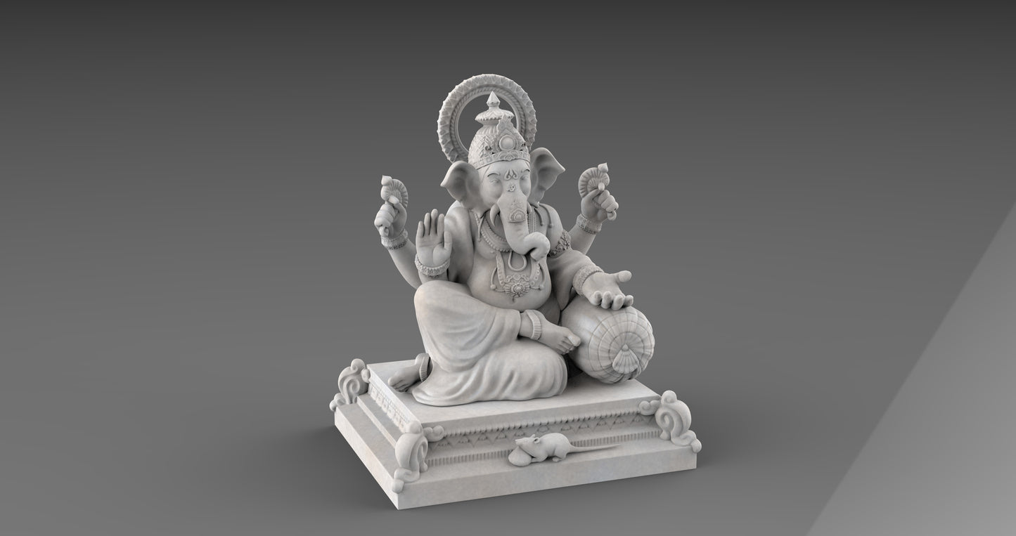 Serene Seated Ganesha
